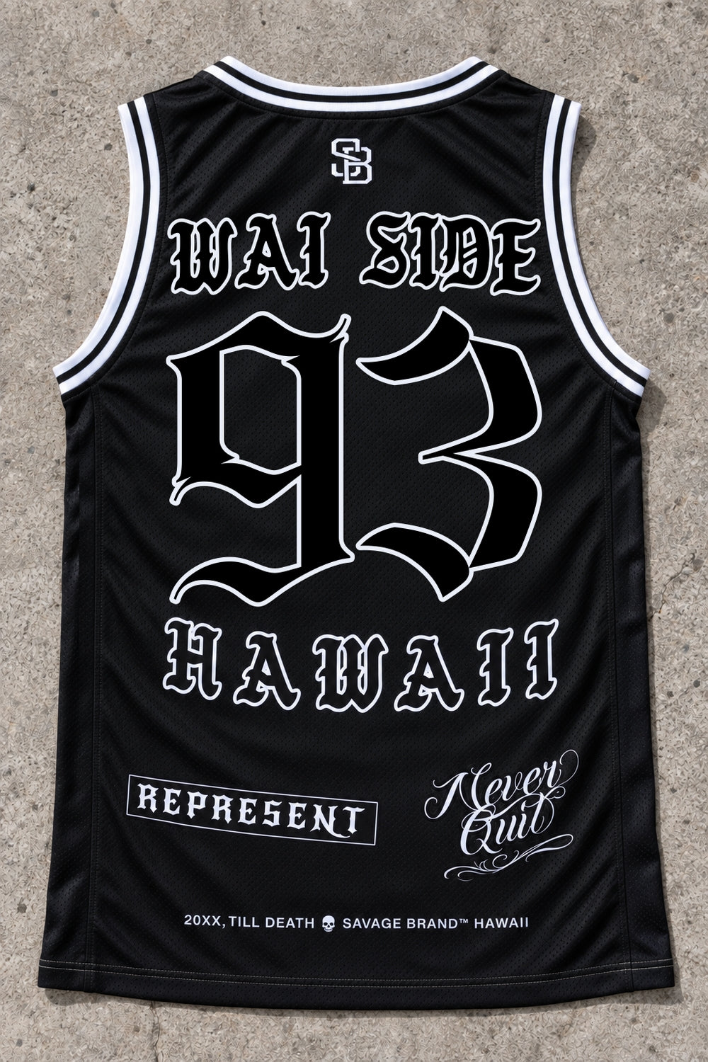 Wai Side 93 Jersey Tank Black - Back