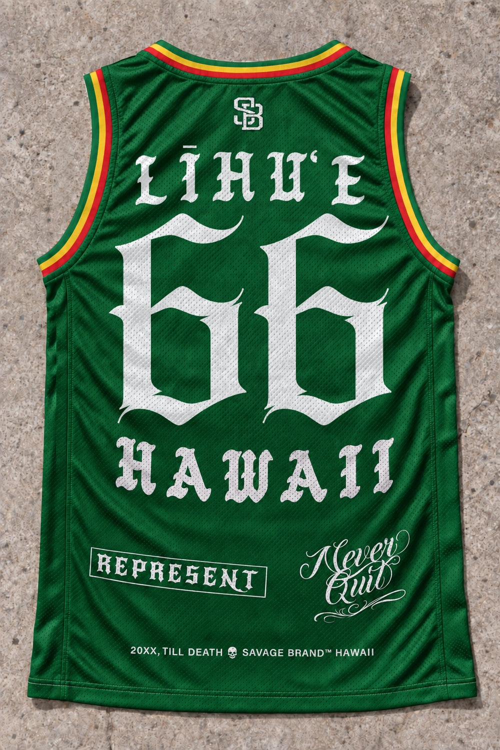 Lihue 66 Jersey Tank Rasta - Back