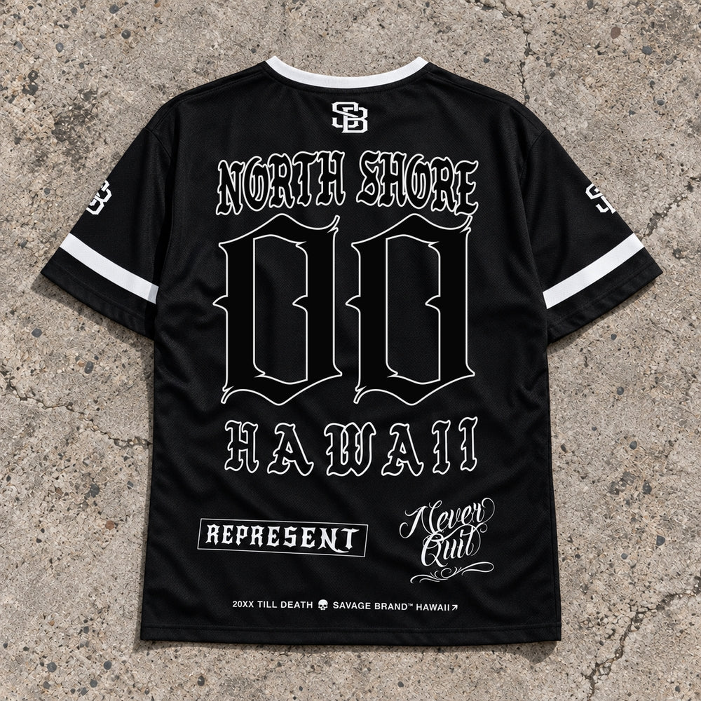 North Shore 00 Short-Sleeve Jersey Black - Back