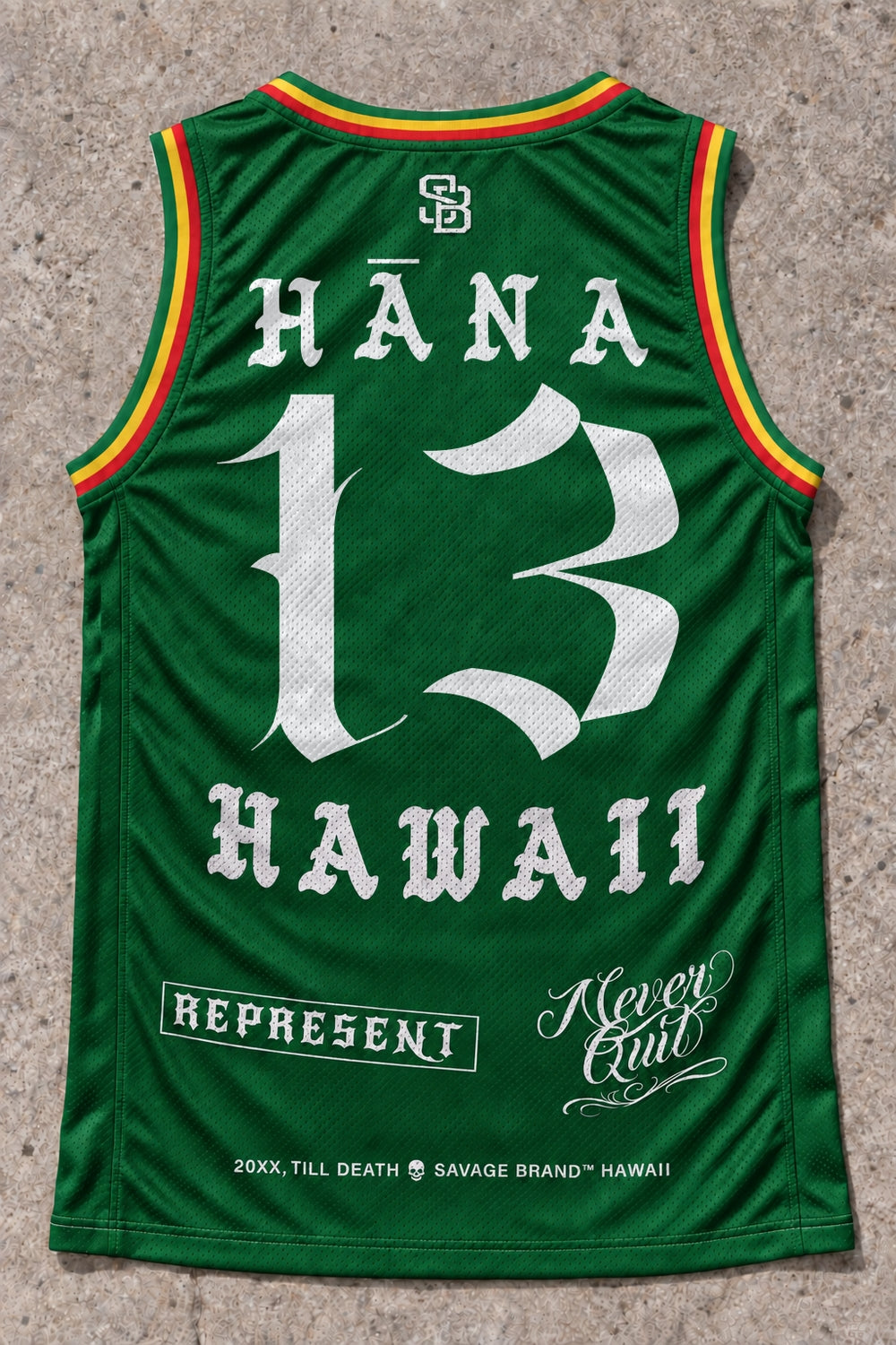Hana 13 Jersey Tank Rasta - Back
