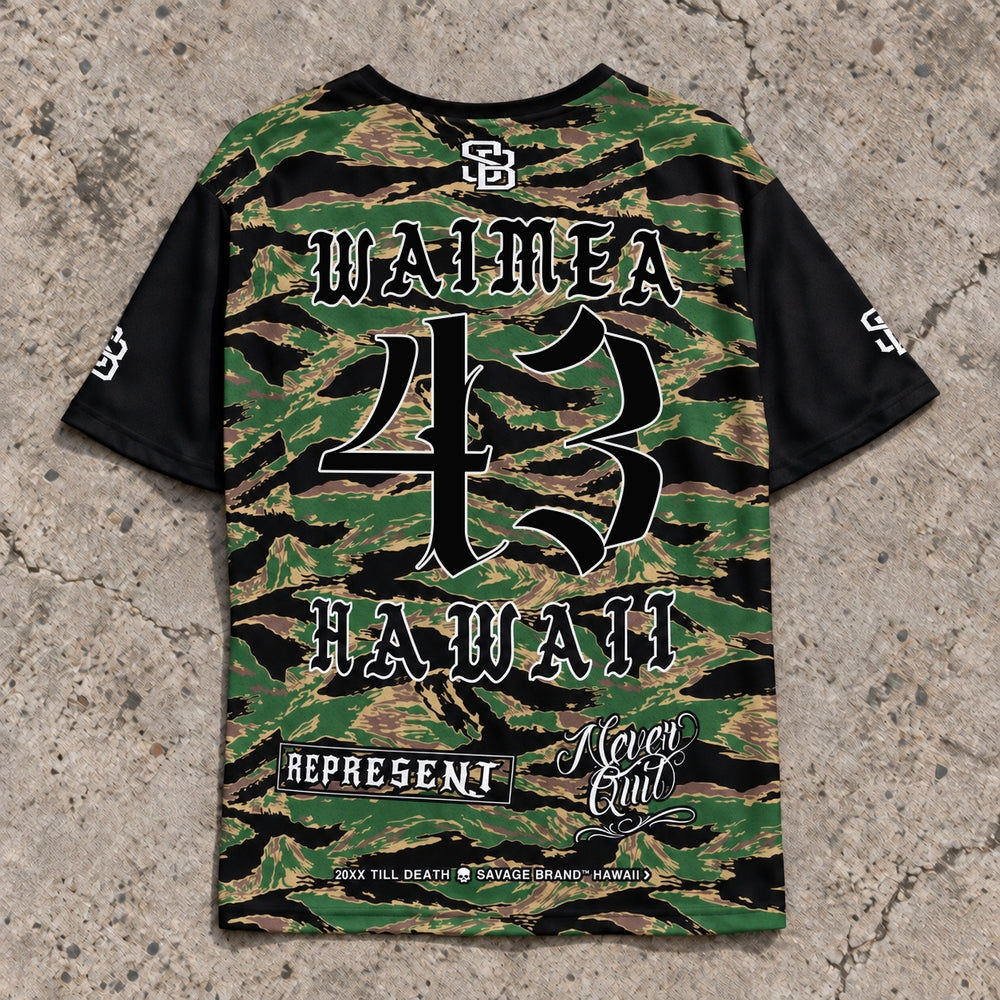 Waimea 43 Short-Sleeve Jersey Camo - Back