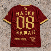 Haiku 08 Short-Sleeve Jersey Red & Gold - Back