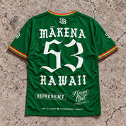 Mākena 53 Short-Sleeve Jersey — Rasta — back view