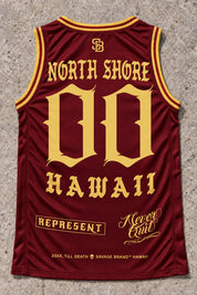 North Shore 00 Jersey Tank Red & Gold - Back
