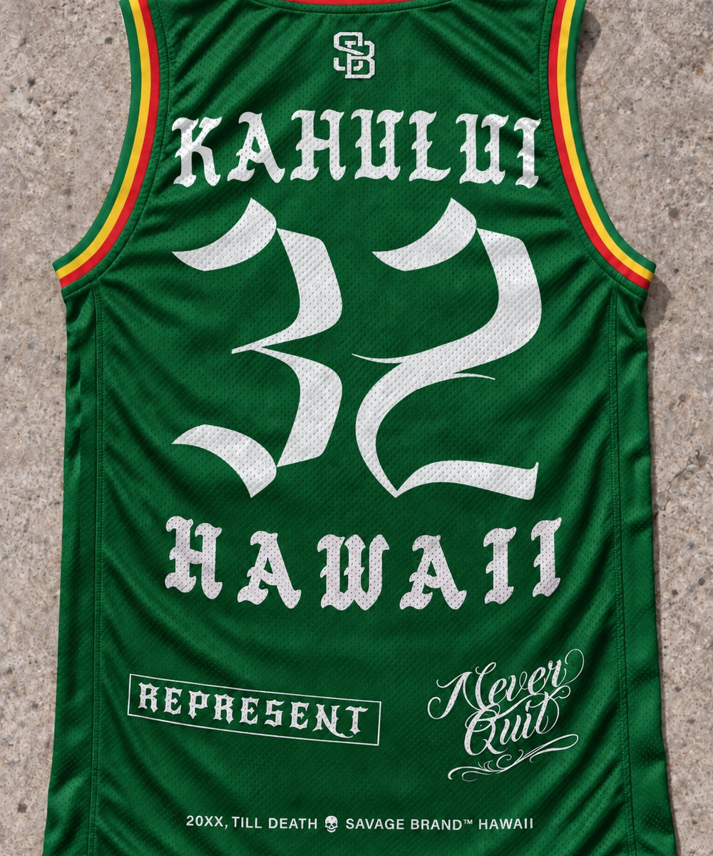 Kahului 32 Jersey Tank Rasta - Back
