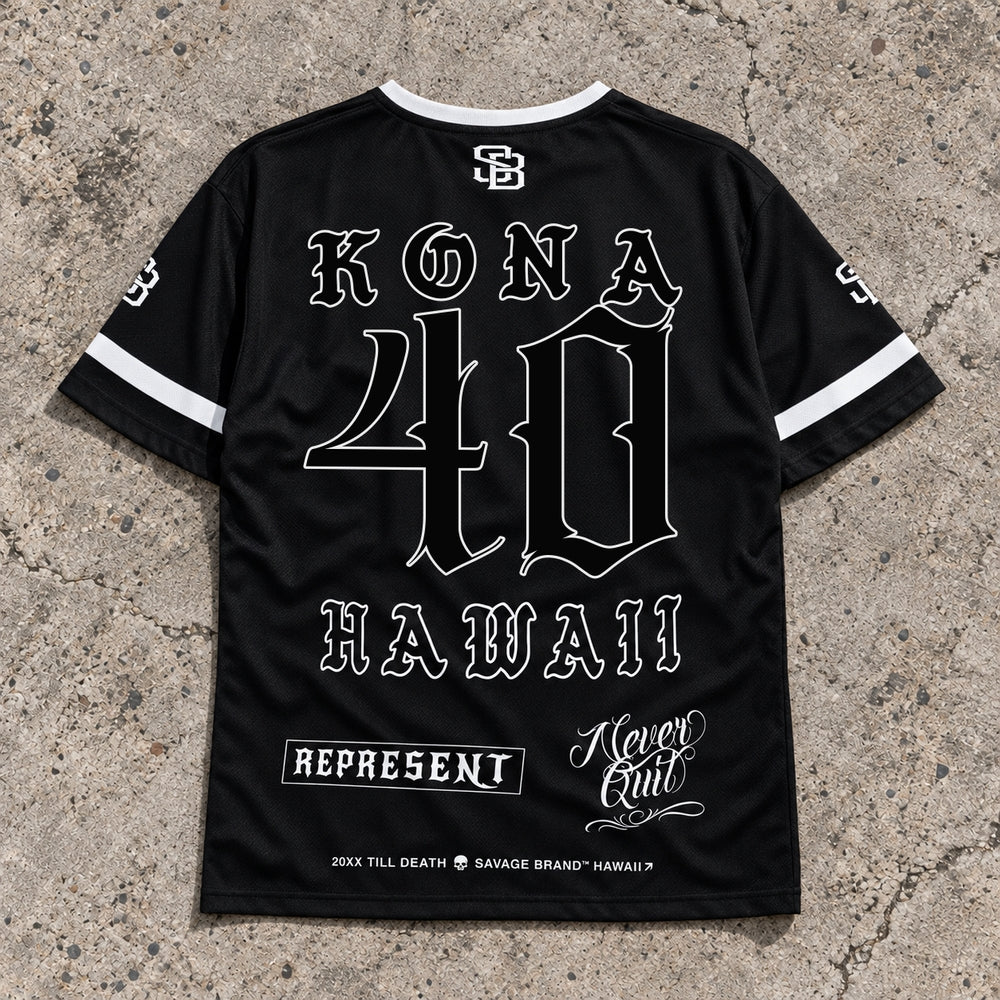 Kona 40 Short-Sleeve Jersey Black - Back