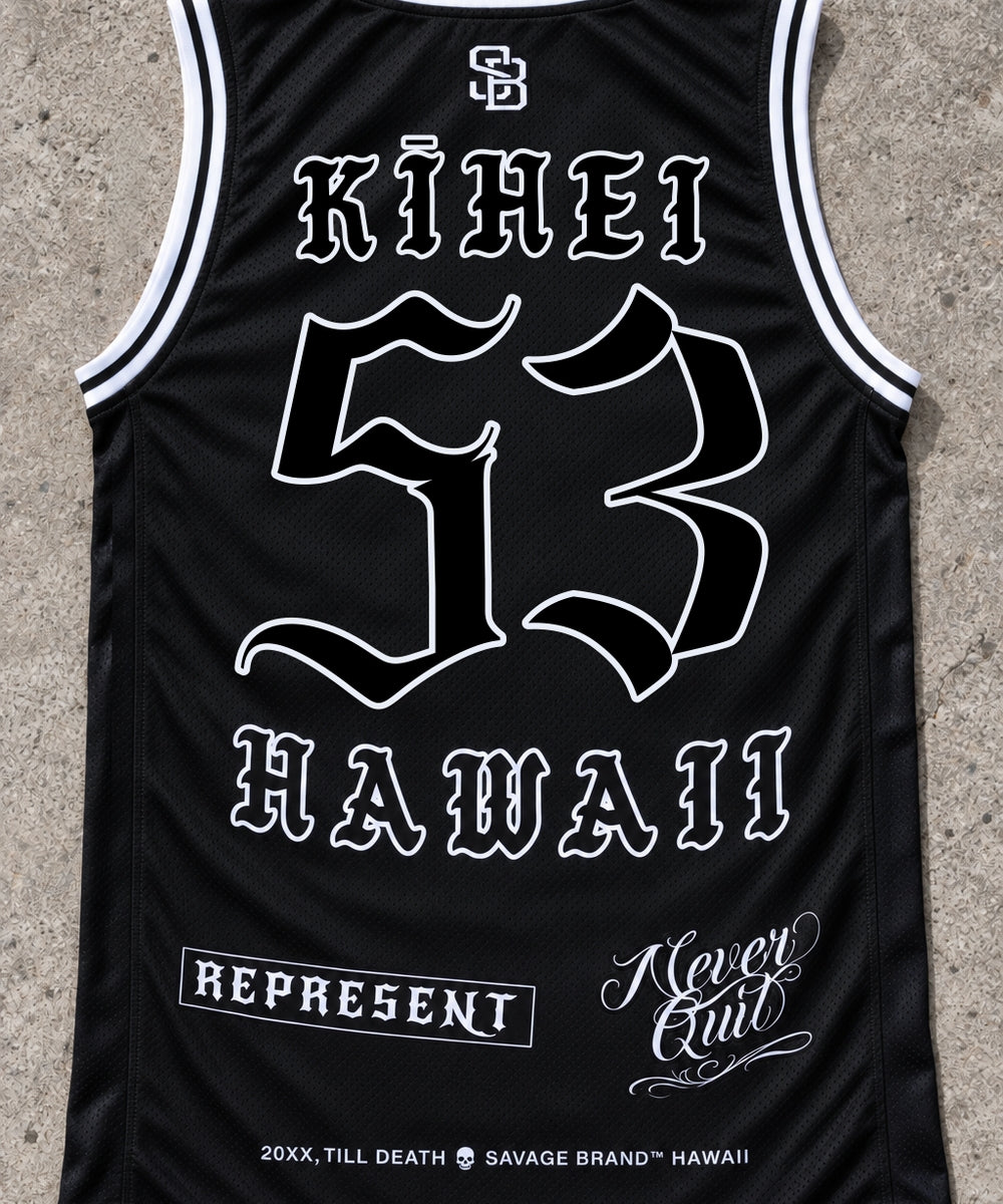 Kihei 53 Jersey Tank Black - Back
