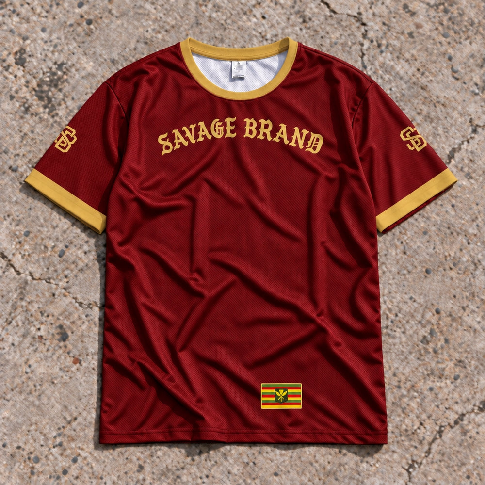 Hookipa 79 Short-Sleeve Jersey Red & Gold - Front