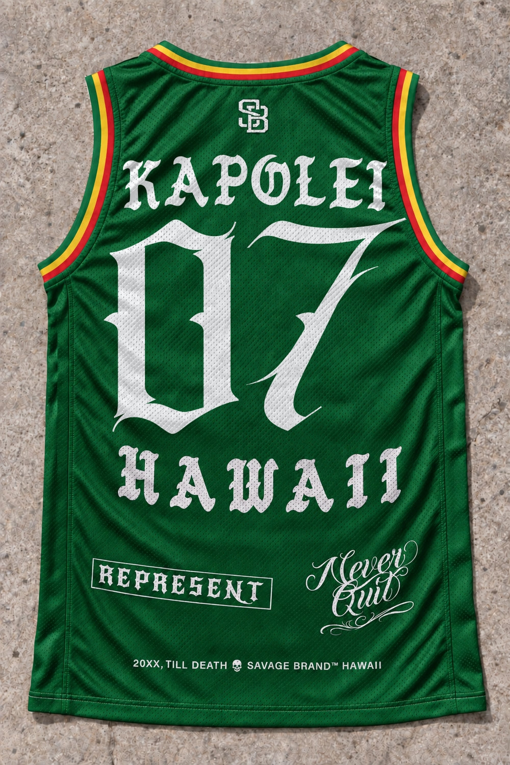 Kapolei 07 Jersey Tank Rasta - Back