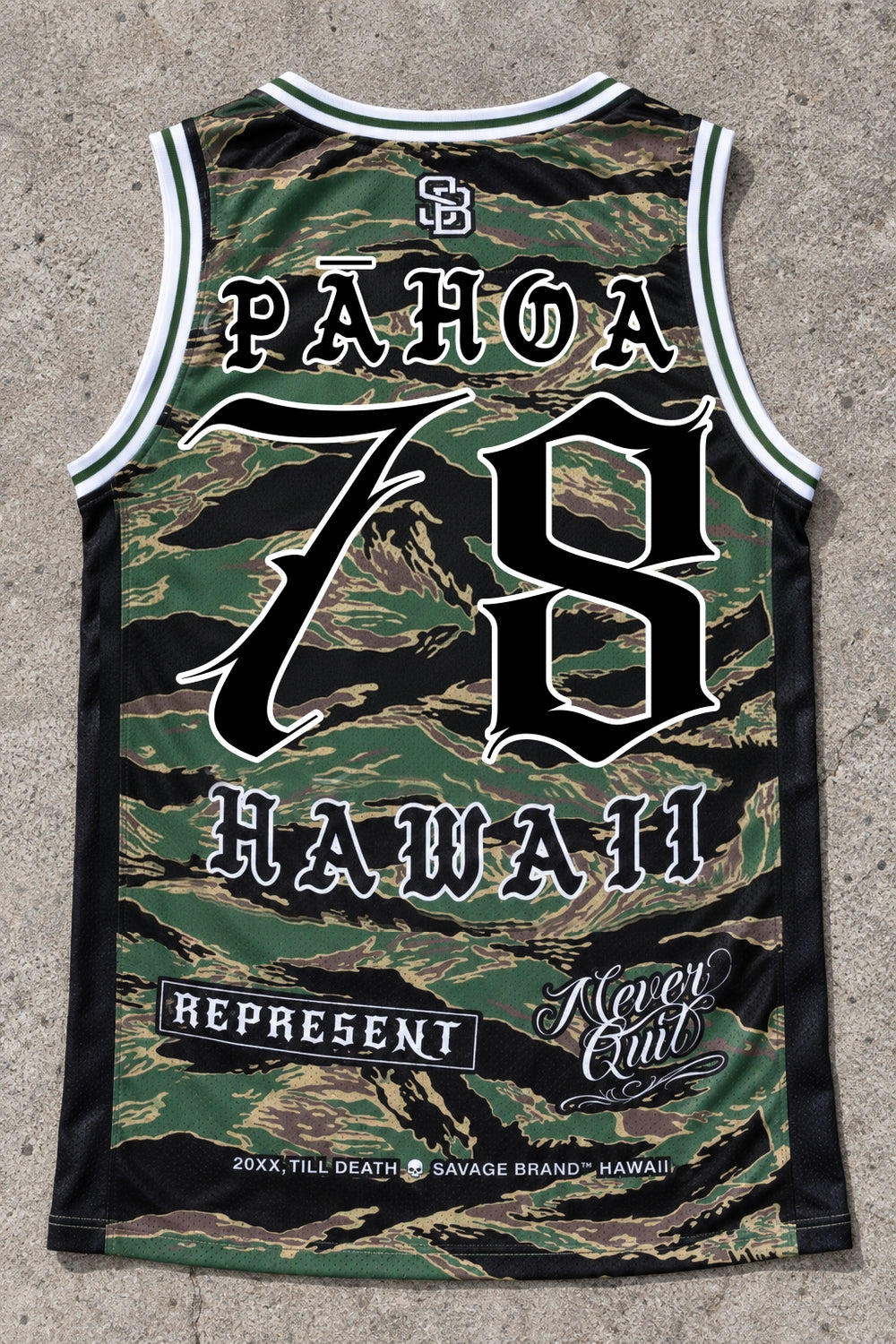 Pahoa 78 Jersey Tank Camo - Back