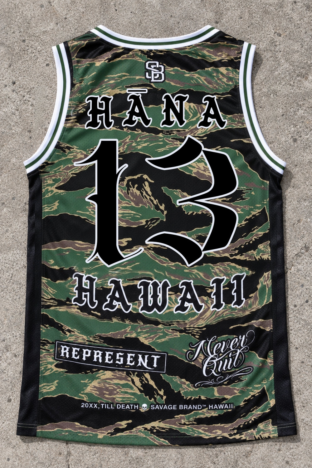 Hana 13 Jersey Tank Camo - Back