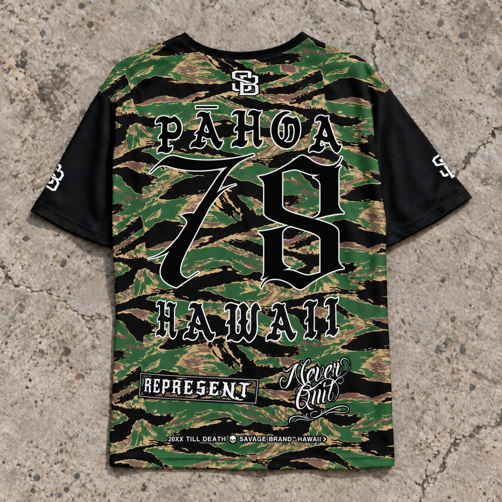 Pahoa 78 Short-Sleeve Jersey Camo - Back