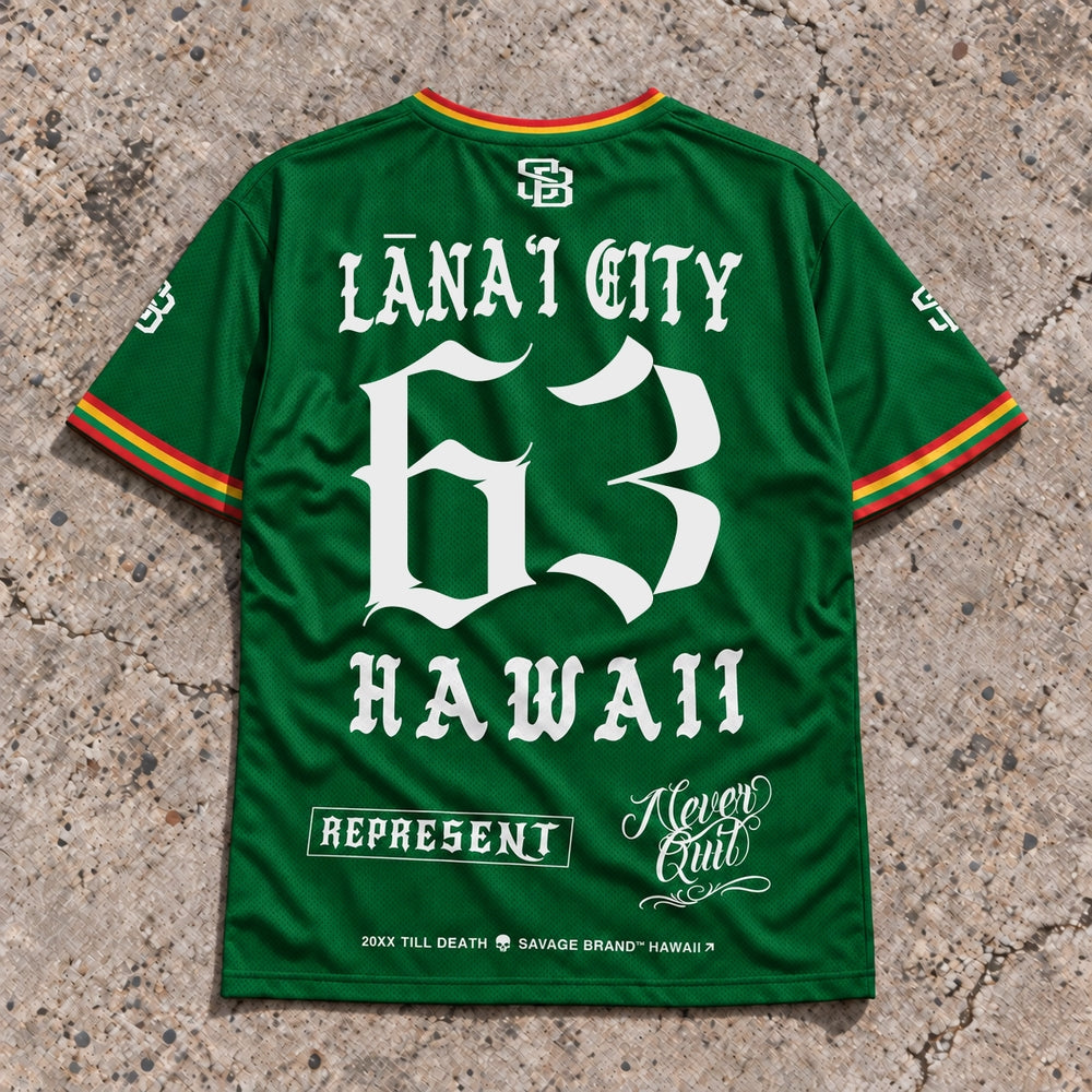 Lanai City 63 Short-Sleeve Jersey Rasta - Back