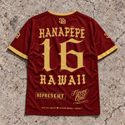 Hanapepe 16 Short-Sleeve Jersey Red & Gold - Back