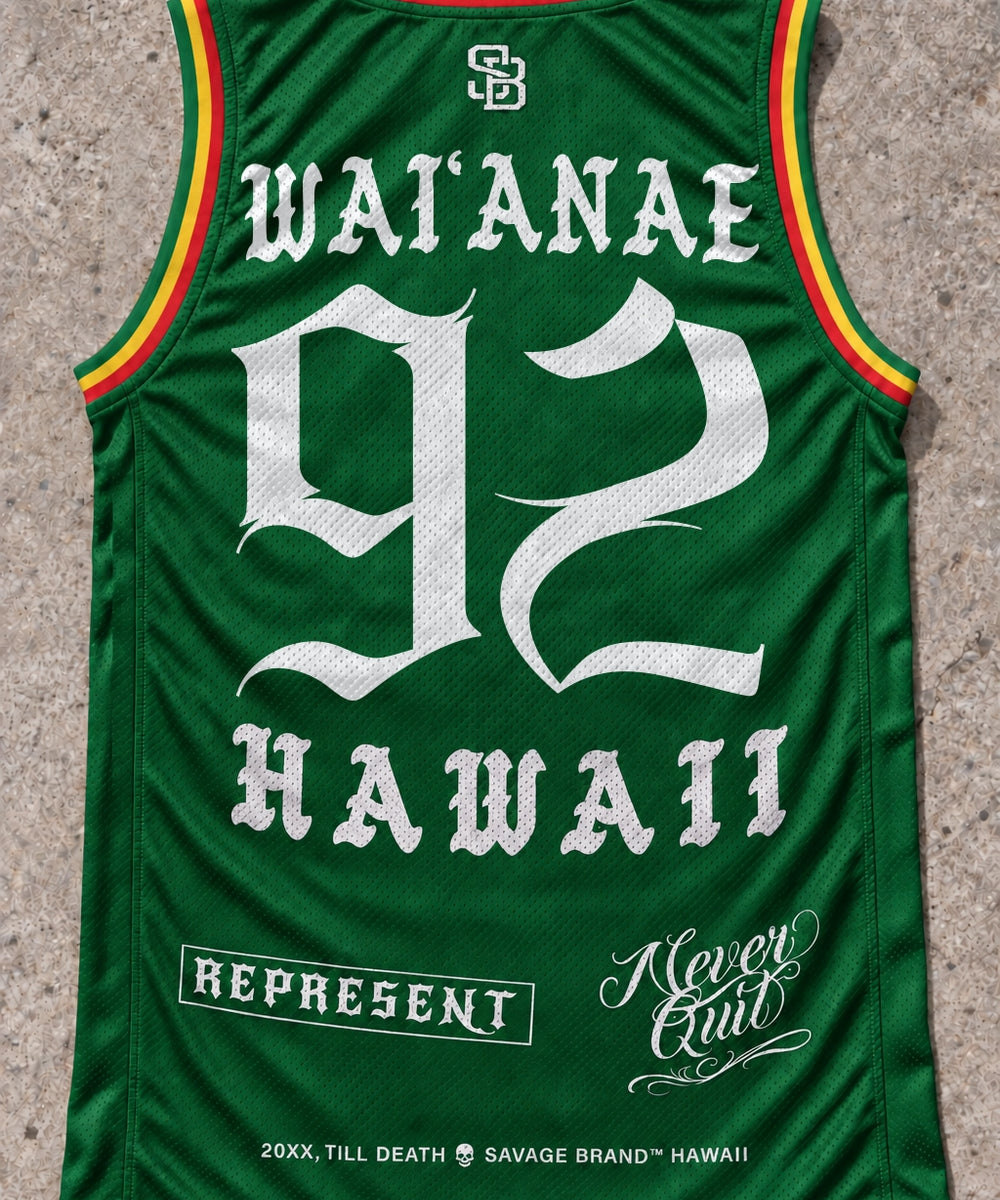 Waianae 92 Jersey Tank Rasta - Back