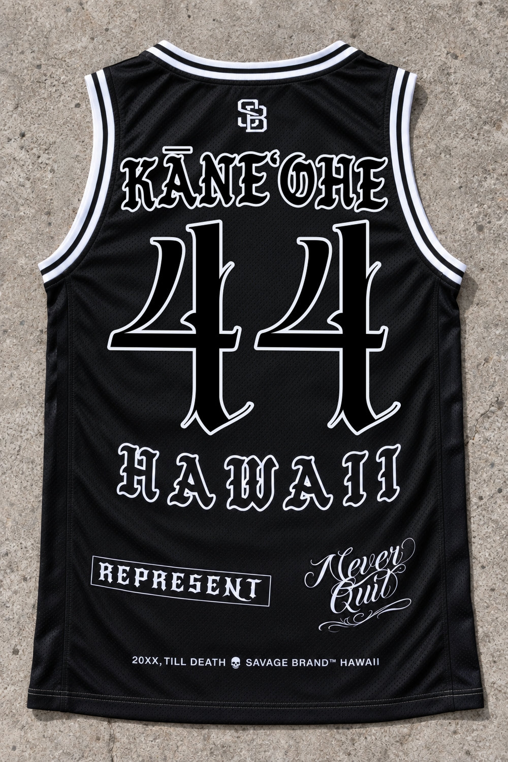 Kaneohe 44 Jersey Tank Black - Back