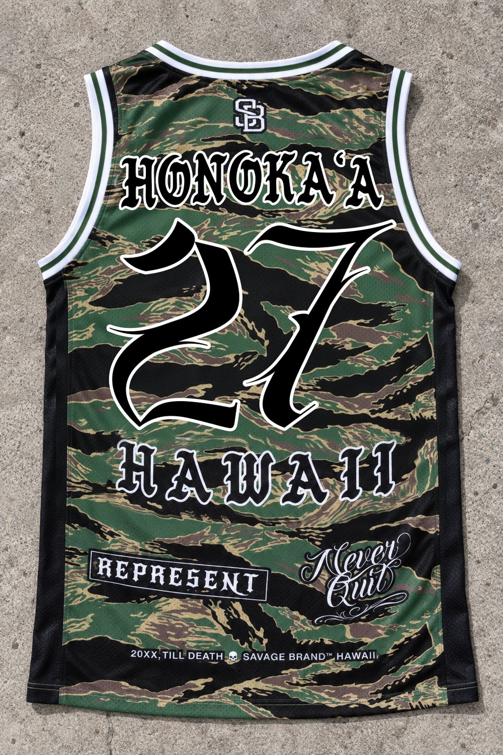 Honokaa 27 Jersey Tank Camo - Back
