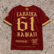 Lahaina 61 Short-Sleeve Jersey — Red & Gold