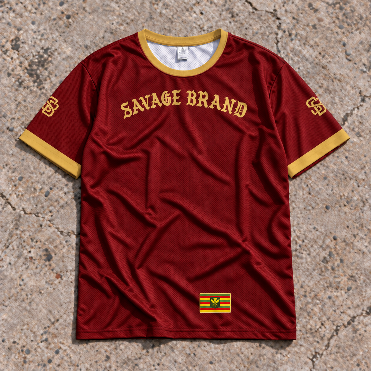 Lahaina 61 Short-Sleeve Jersey — Red & Gold